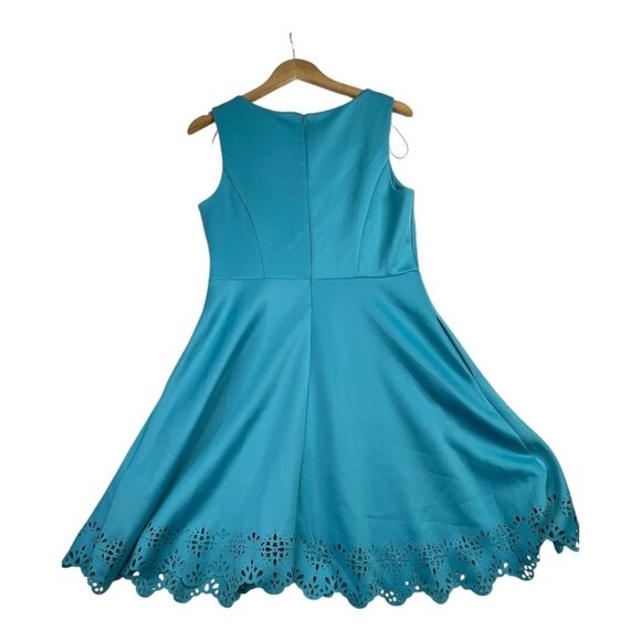 Cynthia Rowley Knee Length Sleeveless Cutout Detail‎ Bottom size 8 Blue - Picture 5 of 8